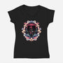 Enigmatic Magician-Womens-V-Neck-Tee-glitchygorilla