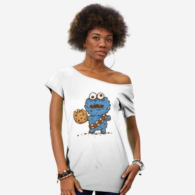 Don't Feed The Wookiee Monster-Womens-Off Shoulder-Tee-kg07