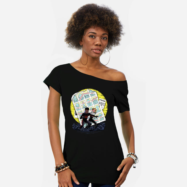 Days Of Spider Past-Womens-Off Shoulder-Tee-zascanauta