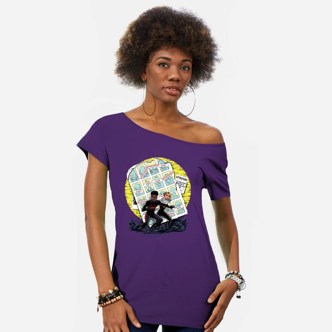 Days Of Spider Past-Womens-Off Shoulder-Tee-zascanauta