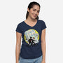 Days Of Spider Past-Womens-V-Neck-Tee-zascanauta