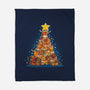 Reindeer Xmas Tree-None-Fleece-Blanket-Vallina84