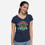 Millennium Diner-Womens-V-Neck-Tee-milasneeze