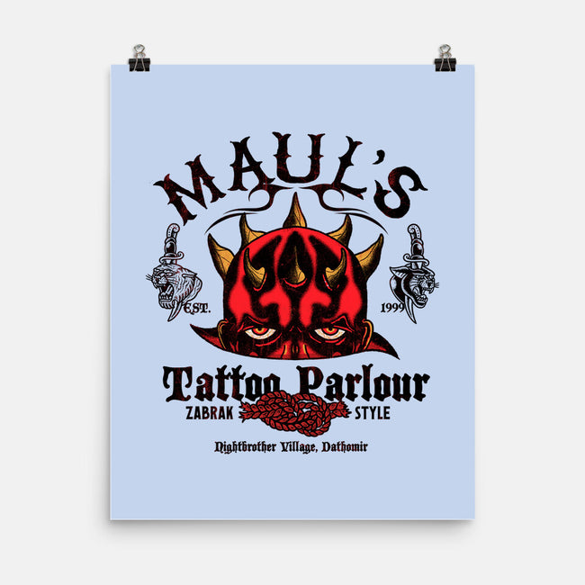 Maul's Tattoo Parlour-None-Matte-Poster-Arinesart