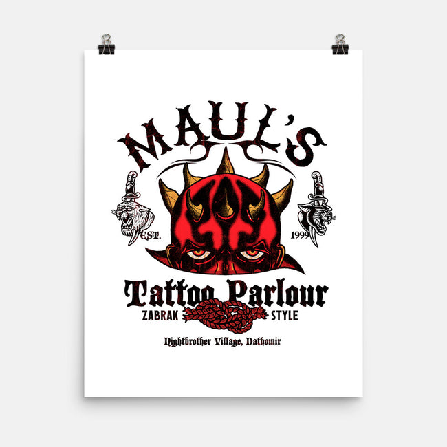 Maul's Tattoo Parlour-None-Matte-Poster-Arinesart