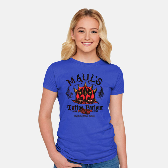 Maul's Tattoo Parlour-Womens-Fitted-Tee-Arinesart