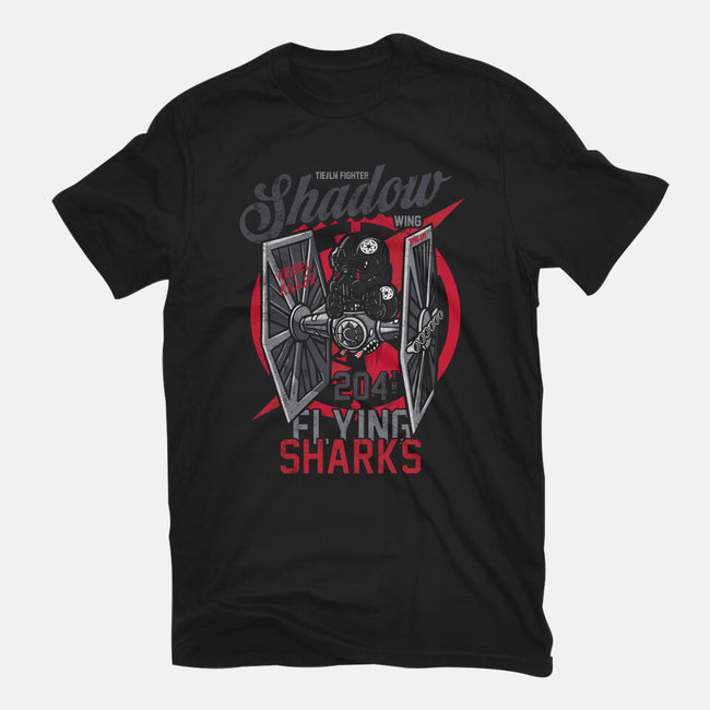 Flying Sharks-Womens-Fitted-Tee-Arinesart