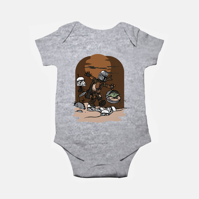 Mando And Grogu-Baby-Basic-Onesie-Arinesart