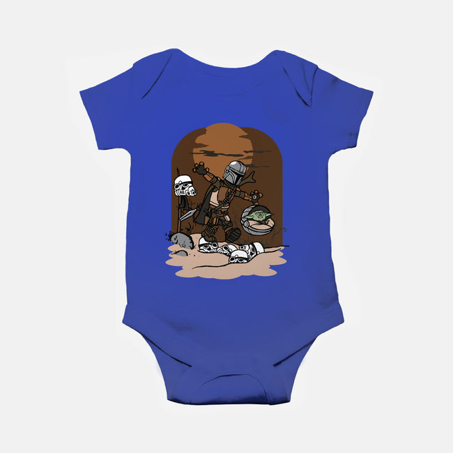 Mando And Grogu-Baby-Basic-Onesie-Arinesart