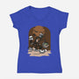 Mando And Grogu-Womens-V-Neck-Tee-Arinesart