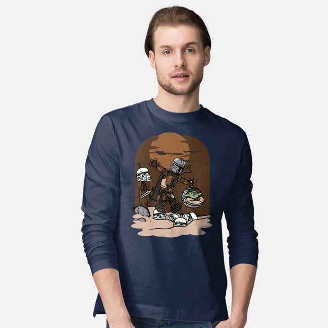 Mando And Grogu-Mens-Long Sleeved-Tee-Arinesart