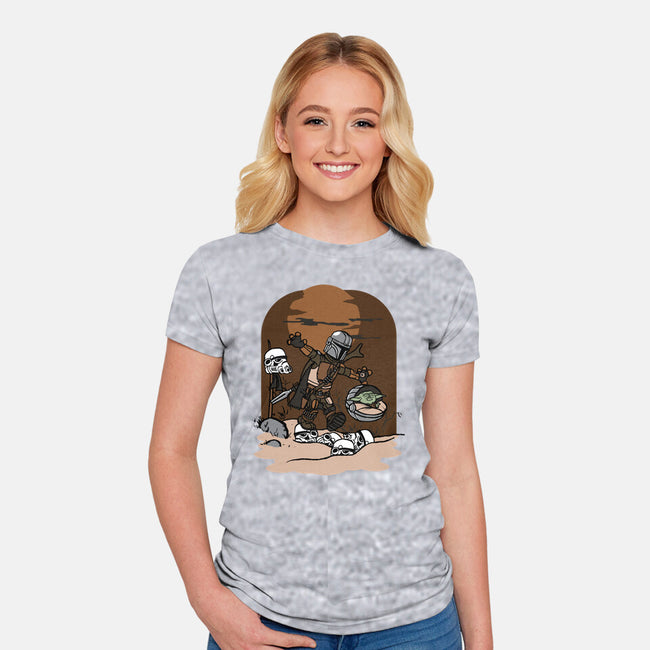 Mando And Grogu-Womens-Fitted-Tee-Arinesart