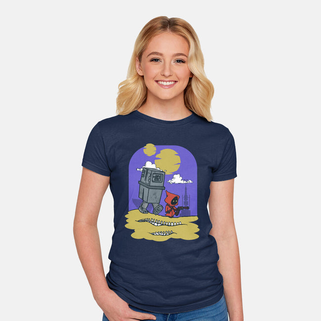 Jawa And Droid-Womens-Fitted-Tee-Arinesart