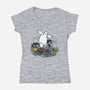 Hiro And Baymax-Womens-V-Neck-Tee-Arinesart