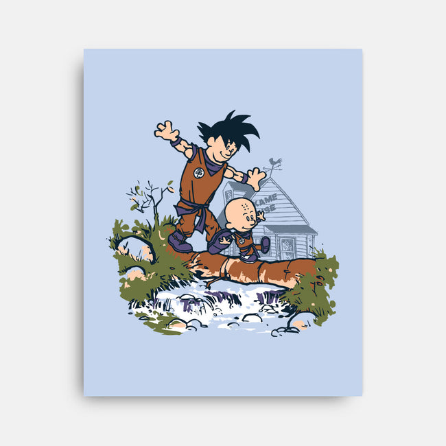 Goku And Krillin-None-Stretched-Canvas-Arinesart