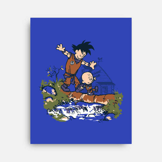 Goku And Krillin-None-Stretched-Canvas-Arinesart