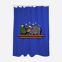 Hippo On The Shelf-None-Polyester-Shower Curtain-Boggs Nicolas