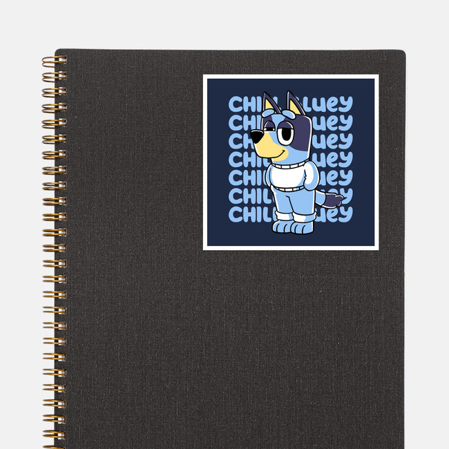 Chill Blue Heeler-None-Glossy-Sticker-estudiofitas