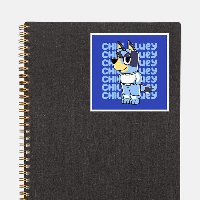 Chill Blue Heeler-None-Glossy-Sticker-estudiofitas