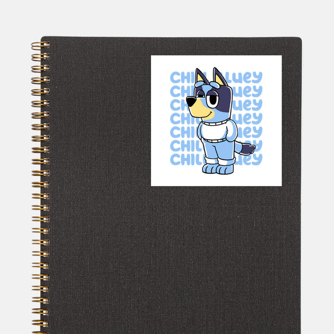 Chill Blue Heeler-None-Glossy-Sticker-estudiofitas