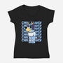 Chill Blue Heeler-Womens-V-Neck-Tee-estudiofitas