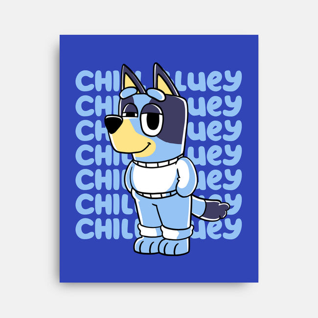 Chill Blue Heeler-None-Stretched-Canvas-estudiofitas