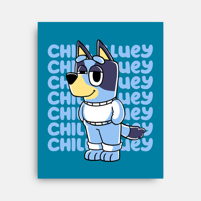 Chill Blue Heeler-None-Stretched-Canvas-estudiofitas