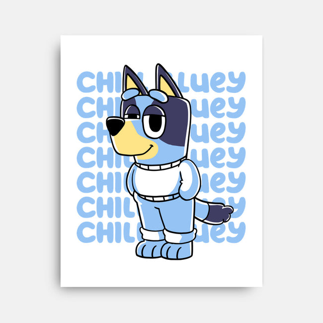 Chill Blue Heeler-None-Stretched-Canvas-estudiofitas