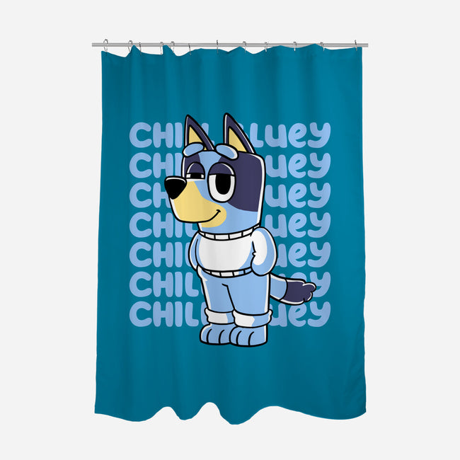 Chill Blue Heeler-None-Polyester-Shower Curtain-estudiofitas