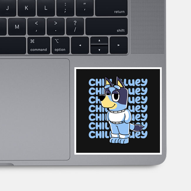 Chill Blue Heeler-None-Glossy-Sticker-estudiofitas