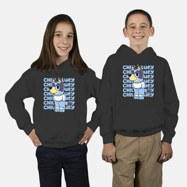 Chill Blue Heeler-Youth-Pullover-Sweatshirt-estudiofitas