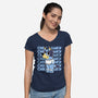 Chill Blue Heeler-Womens-V-Neck-Tee-estudiofitas