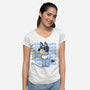 Chill Blue Heeler-Womens-V-Neck-Tee-estudiofitas