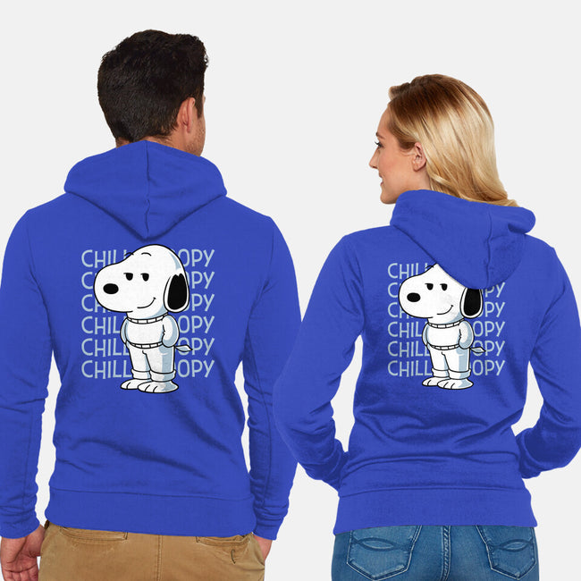 Chill Beagle-Unisex-Zip-Up-Sweatshirt-estudiofitas