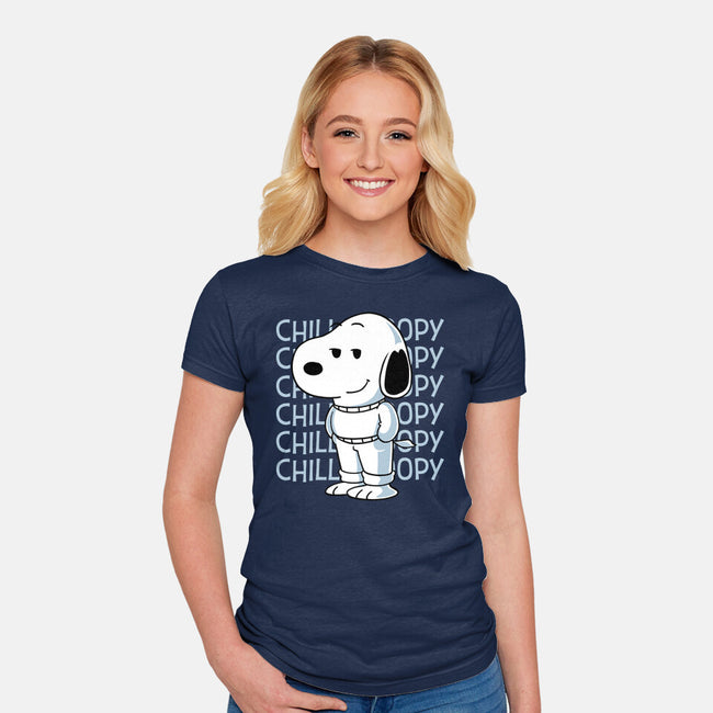 Chill Beagle-Womens-Fitted-Tee-estudiofitas