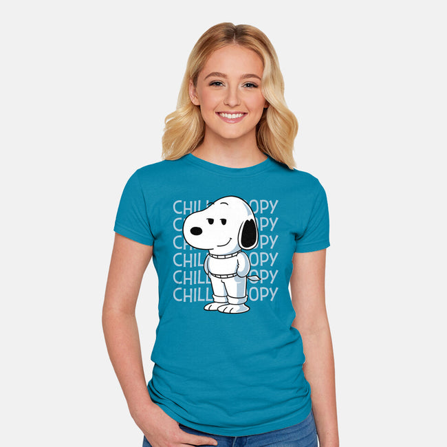 Chill Beagle-Womens-Fitted-Tee-estudiofitas