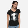 Chill Beagle-Womens-V-Neck-Tee-estudiofitas