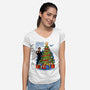 Merry Chaos-Womens-V-Neck-Tee-Tronyx79