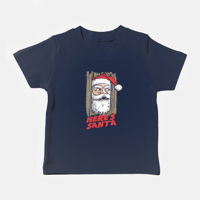 Here's Santa-Baby-Basic-Tee-Barbadifuoco