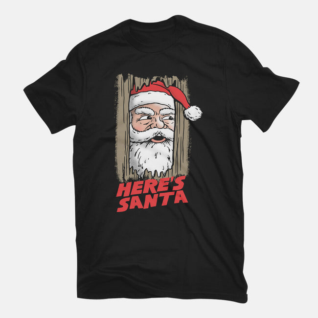 Here's Santa-Womens-Basic-Tee-Barbadifuoco