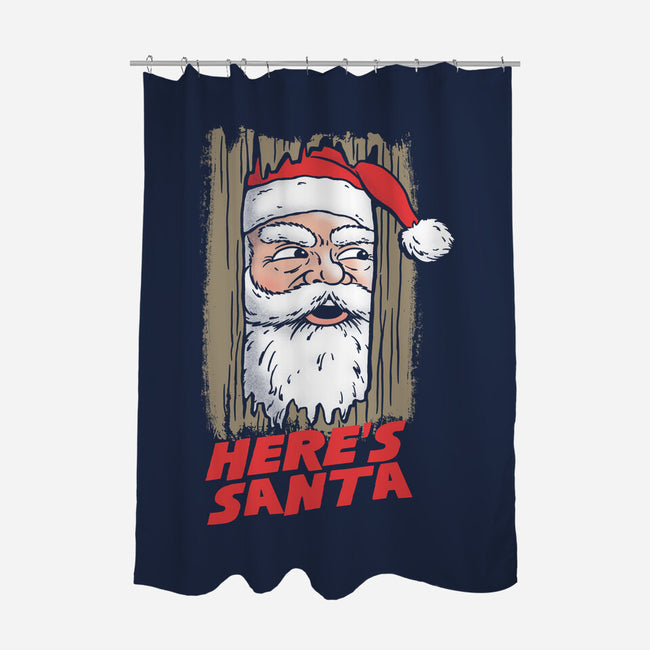 Here's Santa-None-Polyester-Shower Curtain-Barbadifuoco