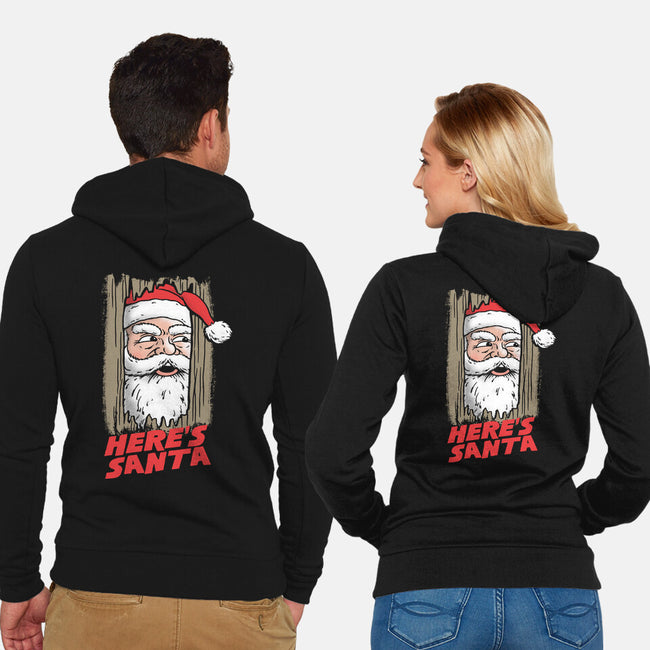 Here's Santa-Unisex-Zip-Up-Sweatshirt-Barbadifuoco