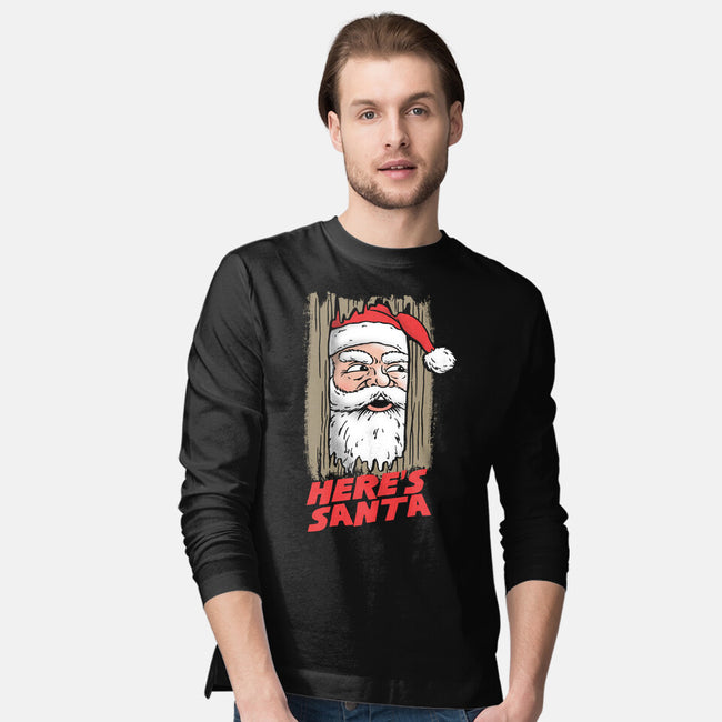 Here's Santa-Mens-Long Sleeved-Tee-Barbadifuoco