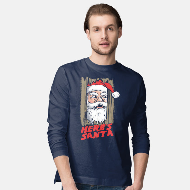 Here's Santa-Mens-Long Sleeved-Tee-Barbadifuoco