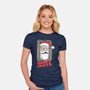 Here's Santa-Womens-Fitted-Tee-Barbadifuoco