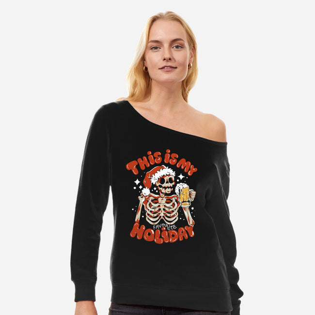 This Is My Favorite Holiday-Womens-Off Shoulder-Sweatshirt-yumie