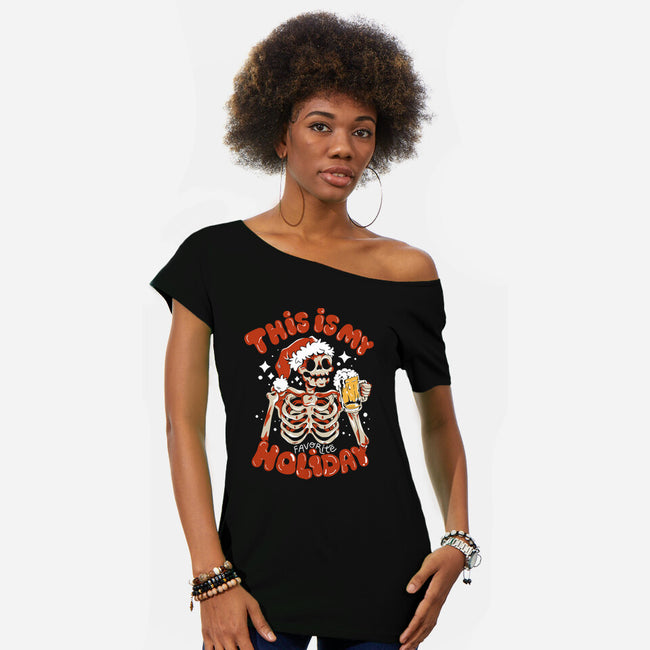 This Is My Favorite Holiday-Womens-Off Shoulder-Tee-yumie