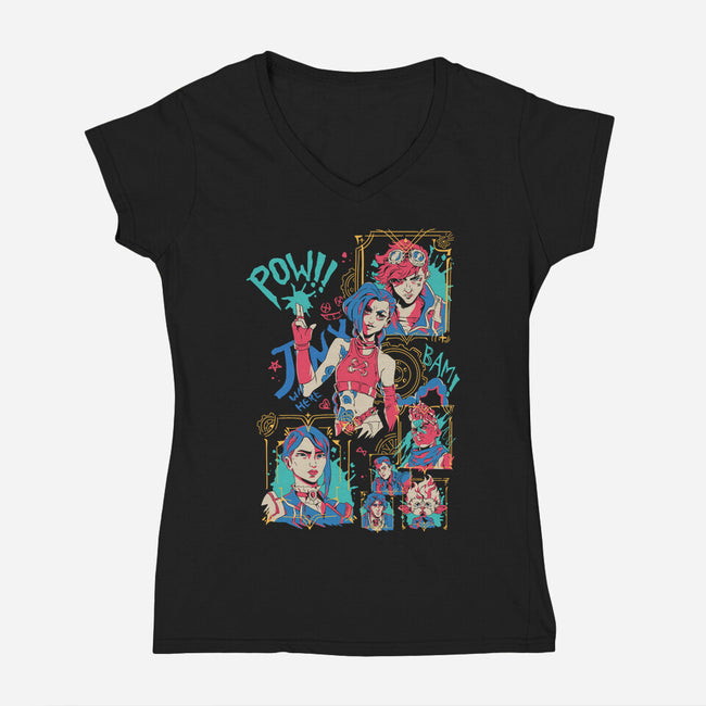 To Be My Anemy-Womens-V-Neck-Tee-yumie