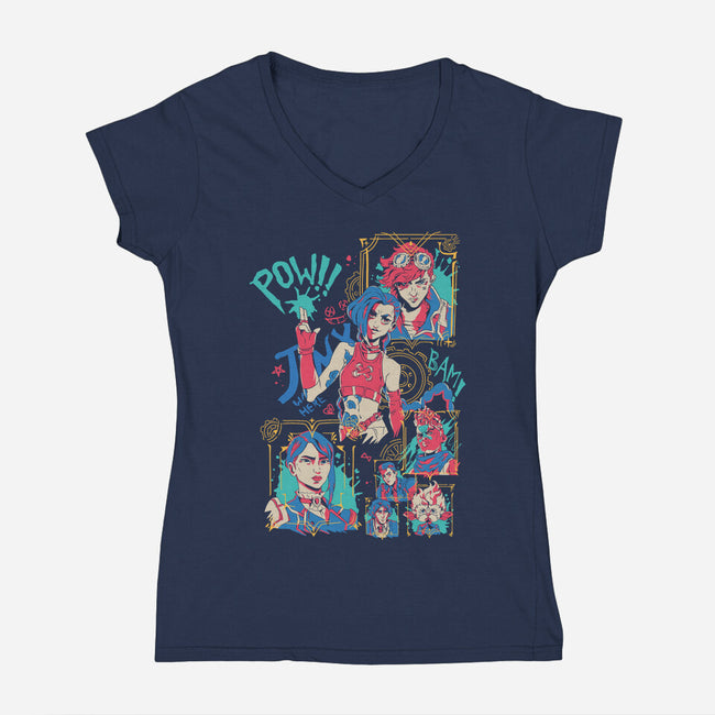 To Be My Anemy-Womens-V-Neck-Tee-yumie