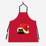 Kitty Xmas Hat-Unisex-Kitchen-Apron-erion_designs